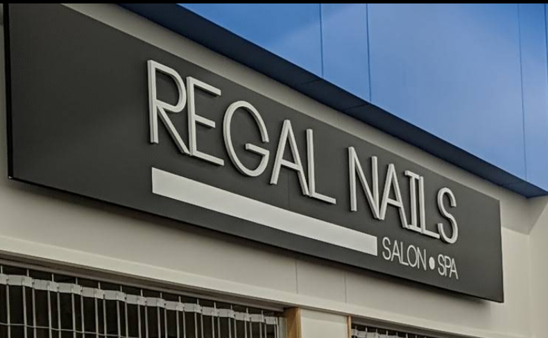 The Regal Nails Salon Spa sign inside the Riverton Walmart